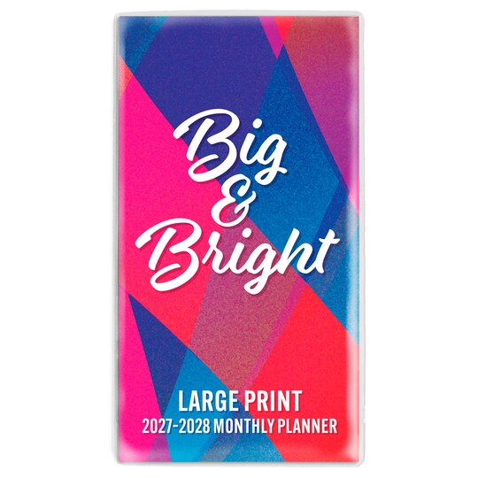 BrownTrout; Big & Bright Large Print | 2027-2028 3.5 x 6.5 Inch Two Year Monthly Pocket Planner Calendar; Category:Planners; Image:1